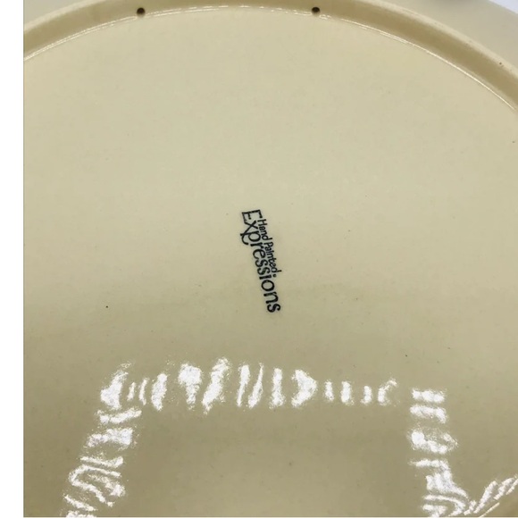 Vintage Large 12" Hand Painted Expressions Hanging Plate Mediterranean Style - Picture 2 of 5